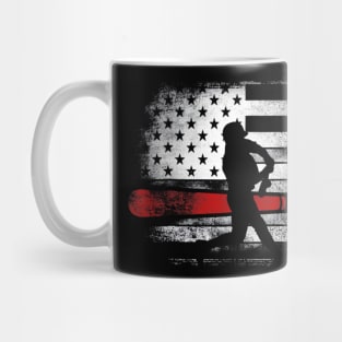 Baseball American Flag USA Patriotic Player Mug